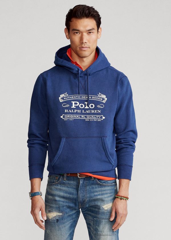 Polo Ralph Lauren Fleece Graphic Hættetrøje Herre Danmark (NTMBG9603)